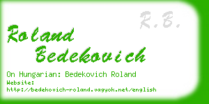 roland bedekovich business card